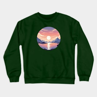 sunset on the lake Crewneck Sweatshirt